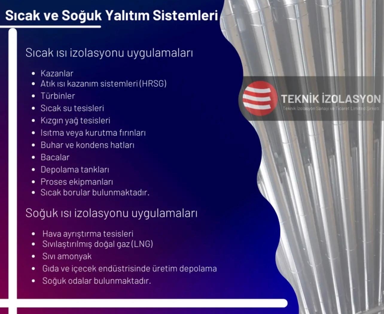 Endüstriyel boru izolasyonu yapılan üretim hattı