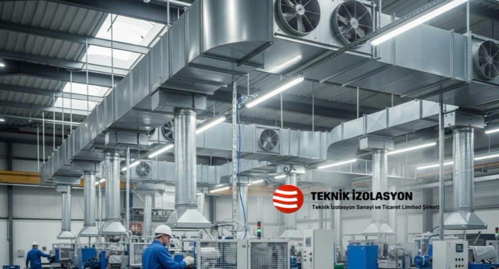 Havalandırma kanalları üzerinde ısı ve ses izolasyonu